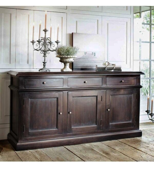 Designer Wooden sideboard cabinet 3 drawers 3 doors SUN WCSB891 800x 2 Sunrise Exports