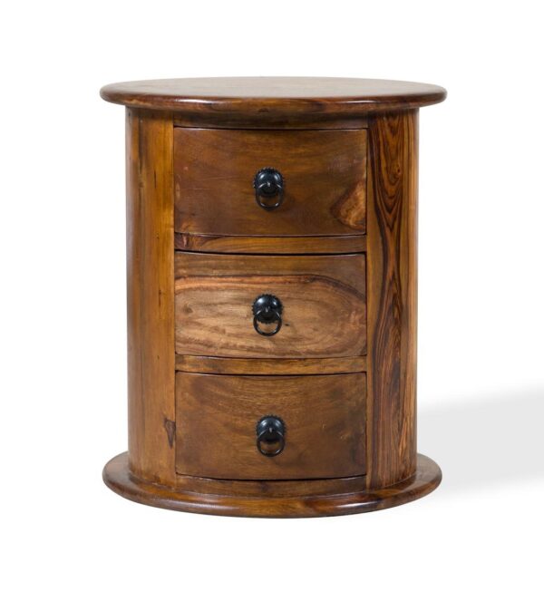 Artistic Wooden Round Chest of 3 Drawers JAL CH01 1d371569 ee5d 4355 8ef2 9c52cd7b3b76 Sunrise Exports