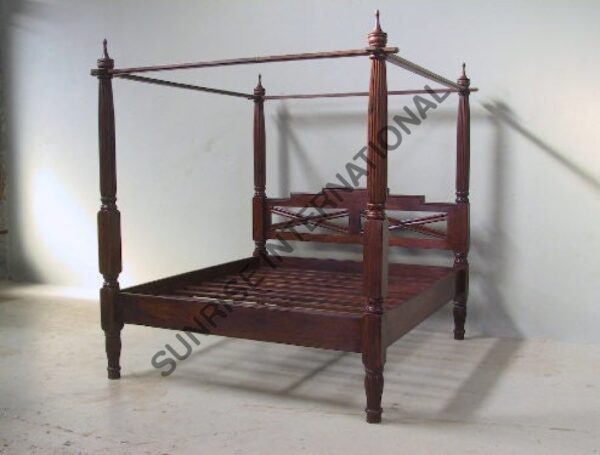 Artistic wooden Queen King Size Poster Bed 8 Sunrise Exports