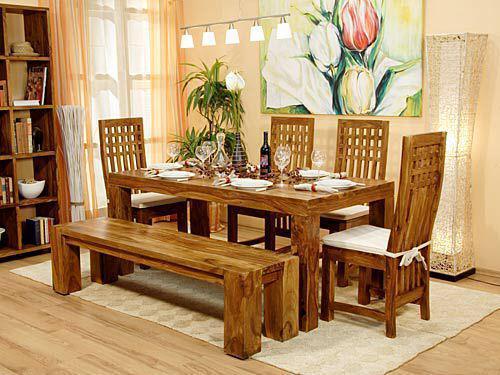 Buy Stylish Wooden Dining table Chair Bench furniture set for modern Home Choose your combination 9c2819d4 a938 40d5 aa67 695e063a7f2e Sunrise Exports