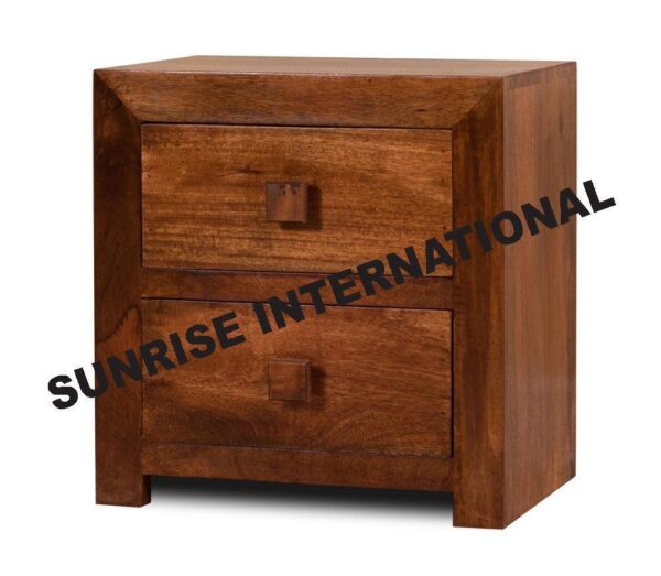 Contemporary Wooden Bed side cabinet 2 drawers e59a5b81 fe83 473f 8dfa be20dc01c259 1 Sunrise Exports