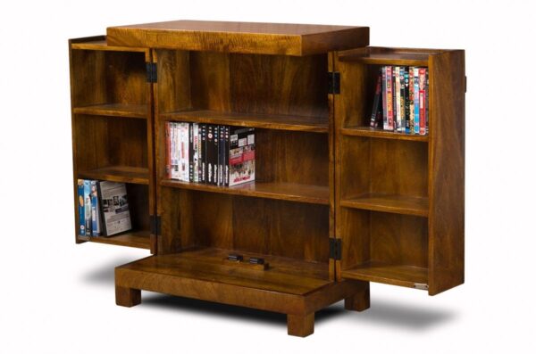 Contemporary Wooden CD DVD Cabinet Rack Sunrise Exports