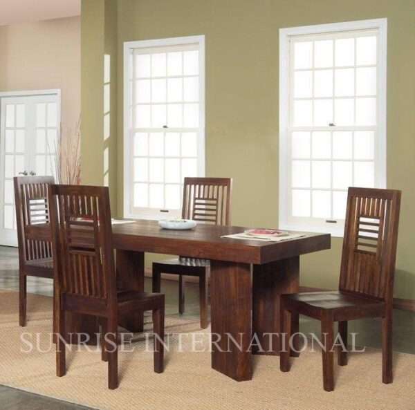 Contemporary Wooden Dining Table with 4 Chair Set SUN DSET573 79c4d59f e50e 41e1 83cb 0b20e2f8fe4f 1 Sunrise Exports