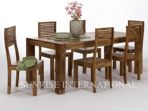 Contemporary Wooden Dining Table with 6 Chair Set DSET550 44fbd704 2484 440e 9dfe cbe3e1c68436 1 Sunrise Exports