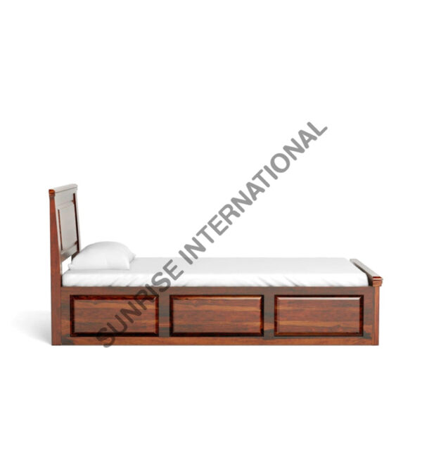 Contemporary Wooden Single Bed with storage 6 Sunrise Exports