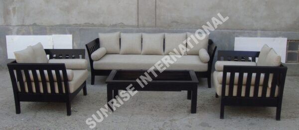 Contemporary Wooden Sofa set with 1 Center Table SUN WSS126158 5c991dc5 a5fb 4f31 9fa9 eab6a43fac22 1 Sunrise Exports
