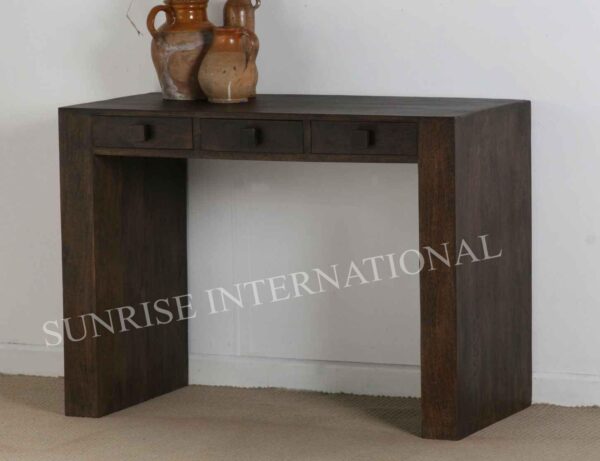 Contemporary Wooden Writing Study Desk Laptop table 3 drawerSUN DARK05 a1166e25 0e92 4469 a192 63cd265de41a 1 Sunrise Exports