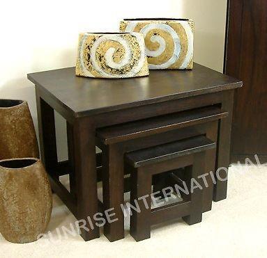 Contemporary Wooden nest of 3 table Nesting stool set of 3 2a02fc8d c72c 4009 8adf 55988c3b6afb Sunrise Exports