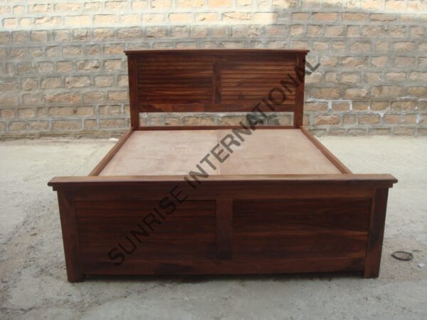 DESIGNER WOODEN QUEEN KING SIZE STORAGE BED WITH 2 OPTIONAL MATCHING BEDSIDE CABINET 2 Sunrise Exports