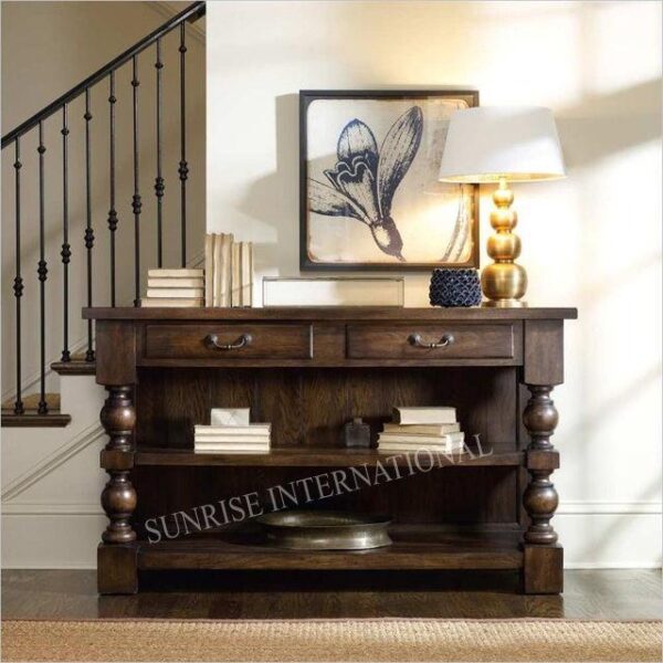 Designer Wooden Console table display case Bookcase cabinet SUN WTCS185 9f5b9e0a eb68 4bf0 8d4b a69889363a1f 1 Sunrise Exports