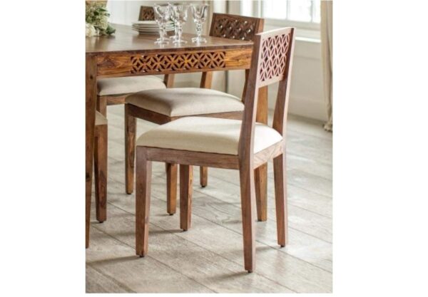 Designer Wooden Dining chair with seat cushion 789b59fb 541a 4087 b23a 7d737cc87ea0 Sunrise Exports