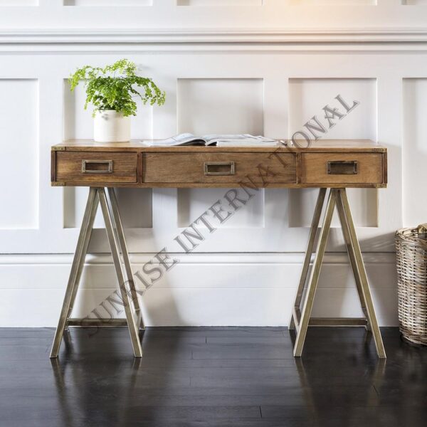Designer Wooden Metal Console Hallway display table 4 Sunrise Exports