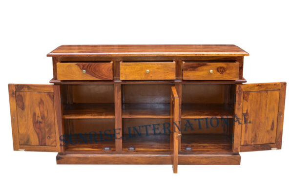 Designer Wooden sideboard cabinet 3 drawers 3 doors SUN WCSB891 7 c15b4c03 b4e1 4e7f 887d Sunrise Exports