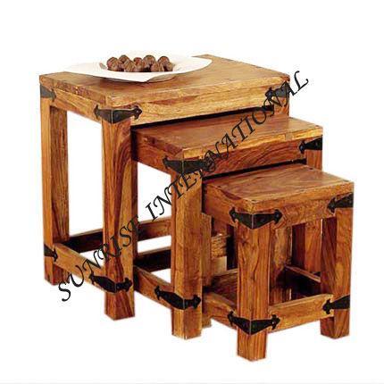 Ethnic Wooden nest of 3 table Nesting stool set of 3 33c97d3f 0b85 4f4b af0e 96b09c69286a Sunrise Exports