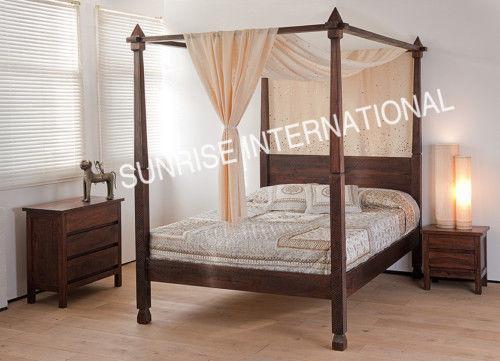 Handmade Wooden Poster Bed Rajasthani style Indian King size 11ae5829 f06a 4e7f a835 8edf743b2d5d Sunrise Exports