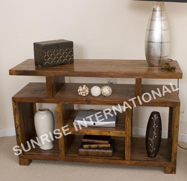 Handmade Wooden TV cabinet Stand with open shelfs 8771f2d5 6da3 4810 b086 77055351737f Sunrise Exports