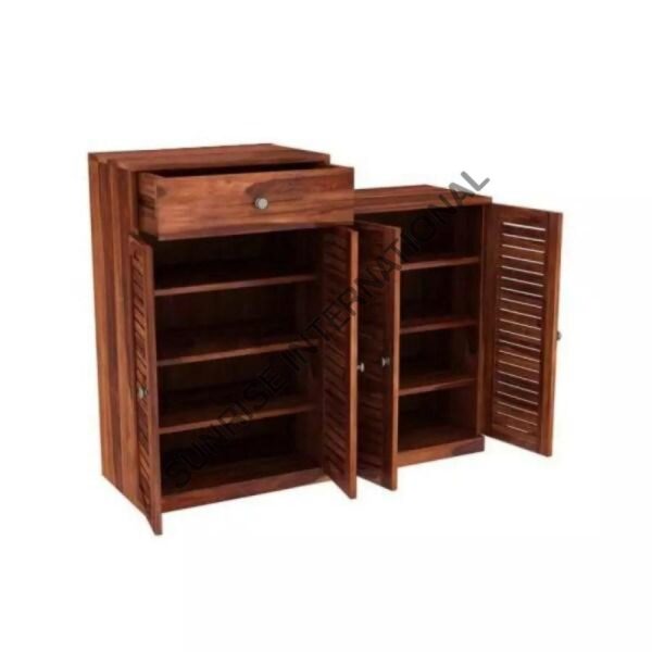 Home Furniture Wooden shoe rack cabinet sideboard 3 Sunrise Exports