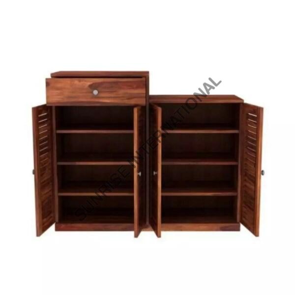 Home Furniture Wooden shoe rack cabinet sideboard 4 Sunrise Exports