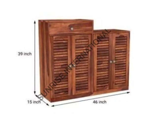 Home Furniture Wooden shoe rack cabinet sideboard 5 Sunrise Exports