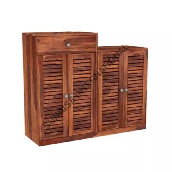 Home Furniture Wooden shoe rack cabinet sideboard 7 Sunrise Exports