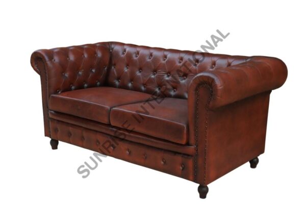LIVING ROOM FURNITURE Designer Genuine Leather chesterfield sofa set choose your combination 6 Sunrise Exports