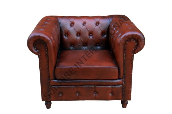 LIVING ROOM FURNITURE Designer Genuine Leather chesterfield sofa set choose your combination 9 Sunrise Exports