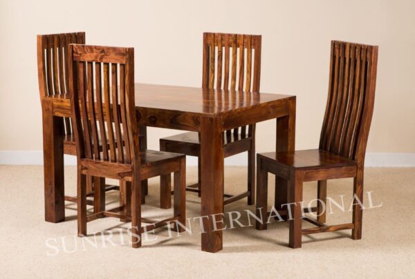 Mandira Wooden Dining table with 4 chairs furniture set 4f5d951a 879d 4f36 b9d3 b74132cc72c3 1 Sunrise Exports
