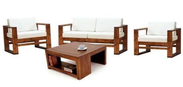 NEW Stylish Wooden Sofa set 2 1 1 with 1 SQUARE Table 5d4e05ac cef9 49fc 91dd 3af4aee49921 Sunrise Exports
