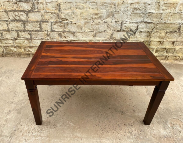 Sierra Wooden Dining table with 4 Cushion chairs 1 Bench furniture set 8 Sunrise Exports