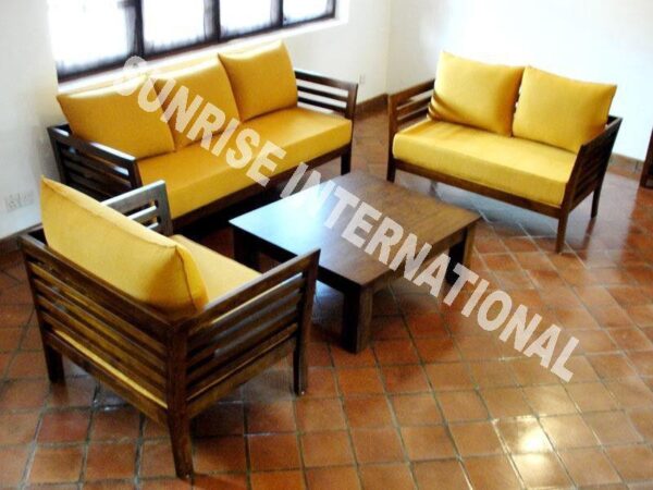 Slat design Wooden Sofa Set 3 2 1 Center table 1f4cb32c d7ea 403a b623 8ee59b753e97 Sunrise Exports