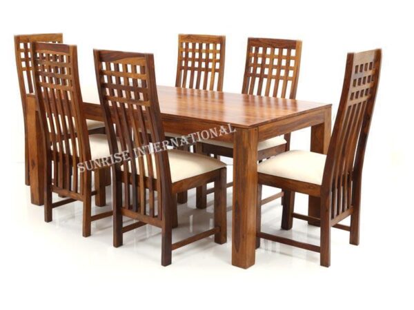Solid Sheesham Wood Dining table with Cushioned Chair Bench furniture set CHOOSE YOUR COMBINATION ea9dc1a9 45a4 4765 b5bf b663e41922d1 1 Sunrise Exports