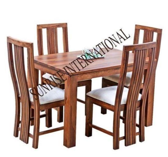 Solid wood 5 pcs Dining Set 1 table 4 cushioned chair set 315199fc 77eb 4edb ad23 5f2158c0ad19 1 Sunrise Exports