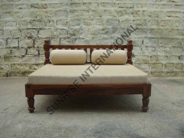 Solid wood daybed diwan divan with mattress and bolsters 181b520b ecb7 4173 8b07 2cf41be1c56f 1 Sunrise Exports