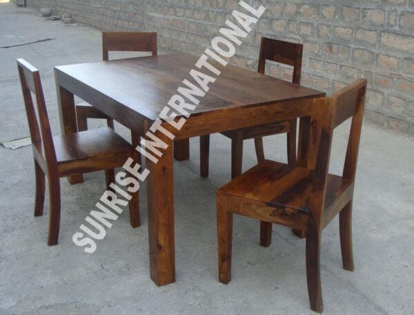 Trendy Wooden Dining table with 4 chair set 7200b679 56fa 4a10 b928 8609eb4fc42d Sunrise Exports