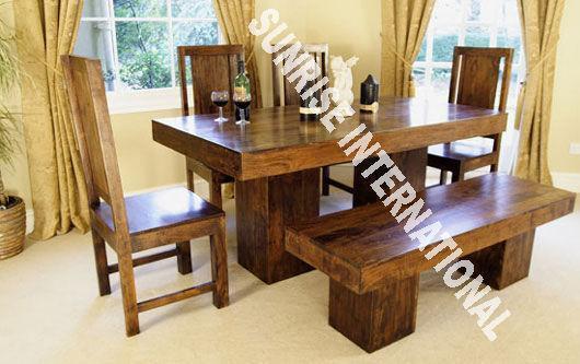 Tuscany Range Wooden Wood Dining table with 4 Chair 1 Bench set 6 pc set 1c505c5d 4d5e 452b ae7a 31e2e8c681c2 Sunrise Exports