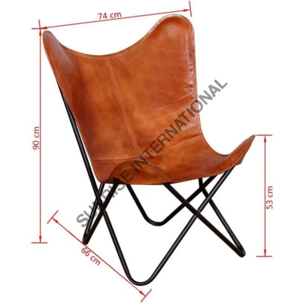 Vintage butterfly leather chair furniture 4 Sunrise Exports