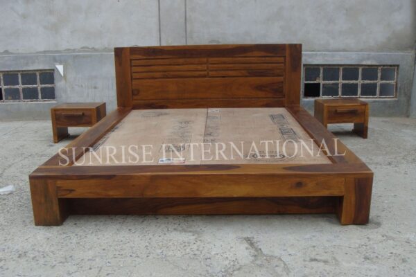 Wooden Queen King Size Storage Bed with 2 optional matching bedside cabinet 3 Sunrise Exports