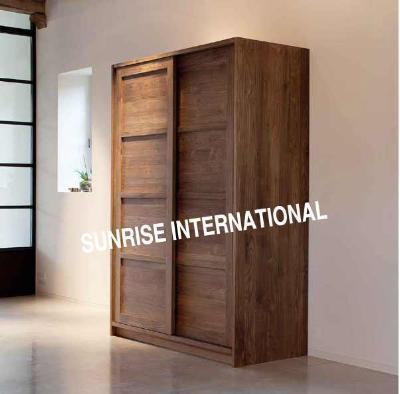 Wooden Sliding 2 door Cupboard Wardrobe Cabinet sliding door 96d0e550 2515 417e a9a9 15d3efd02879 Sunrise Exports