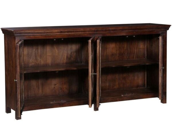 big designer wooden display case bookcase cabinet sideboard 5 Sunrise Exports