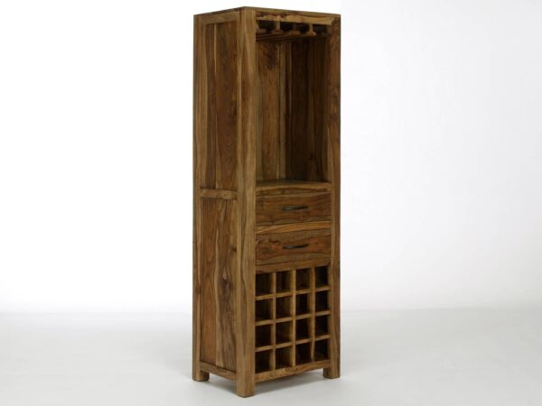 contemporary solid sheesham wood standing wine bar cabinet rack counter Sunrise Exports