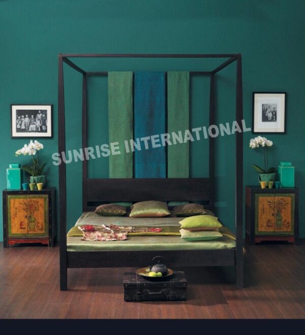 contemporary wooden king size poster double bed latest designs 2 Sunrise Exports