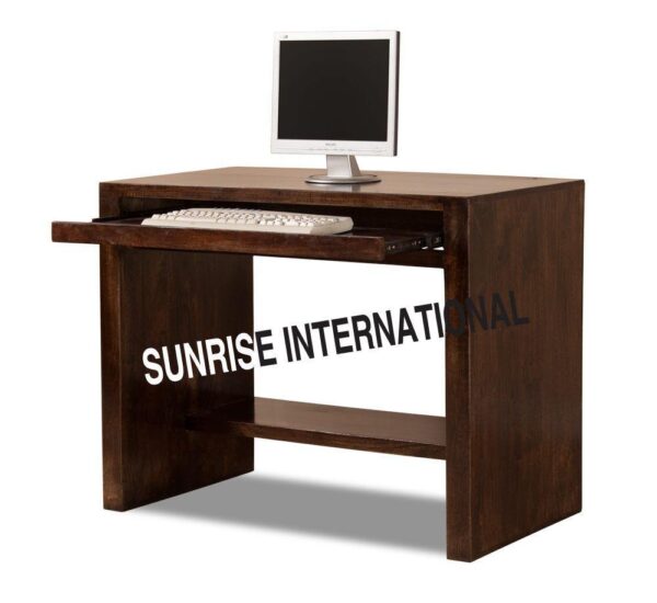dark dakota wood wooden writing computer table Sunrise Exports