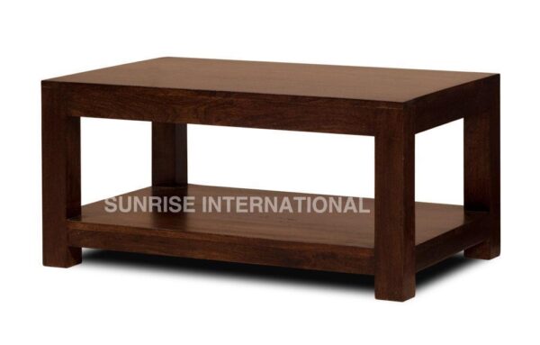dark wood large size coffee center table 110w x 60d x 46h cms Sunrise Exports