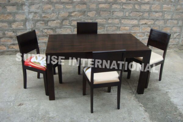 european style wooden dining set 1 table 4 chairs 3 Sunrise Exports