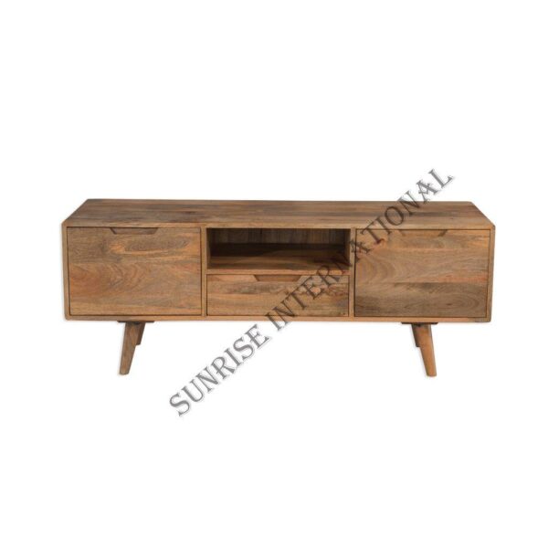 handmade wooden large tv unit cabinet in retro style Sunrise Exports