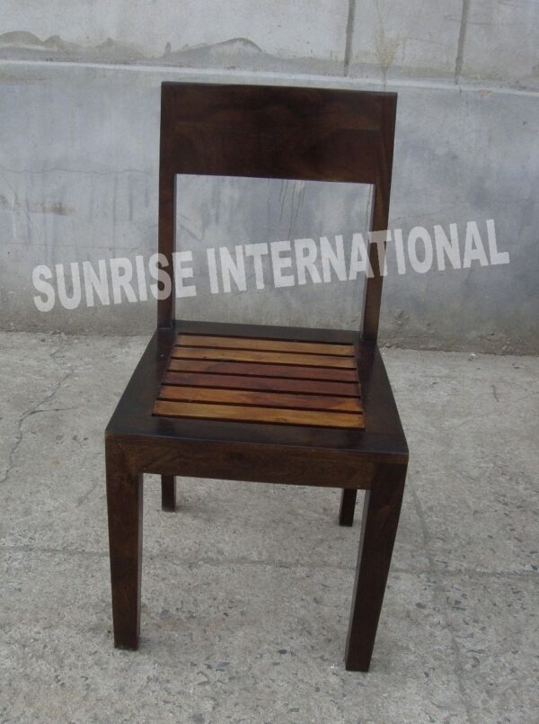 modern new wooden dining set 1 table 6 chairs two tone 3 Sunrise Exports