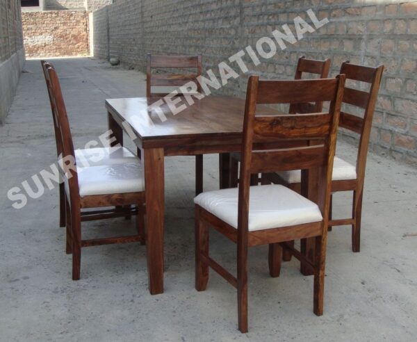modern wooden dining table with 6 chair set 3 Sunrise Exports