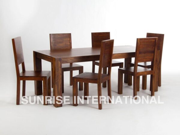 monalisa wooden dining table with 6 chairs furniture set 2 Sunrise Exports