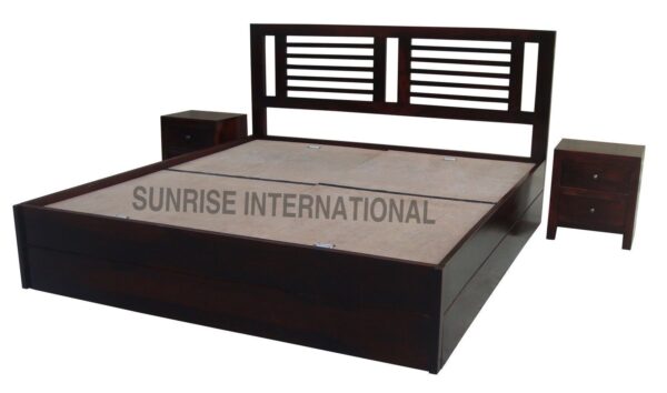 storage bed wooden indian king size double bed with storage under mattress 2 Sunrise Exports
