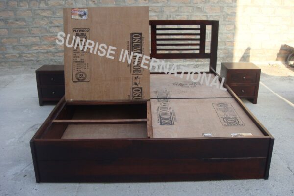 storage bed wooden indian king size double bed with storage under mattress 3 Sunrise Exports